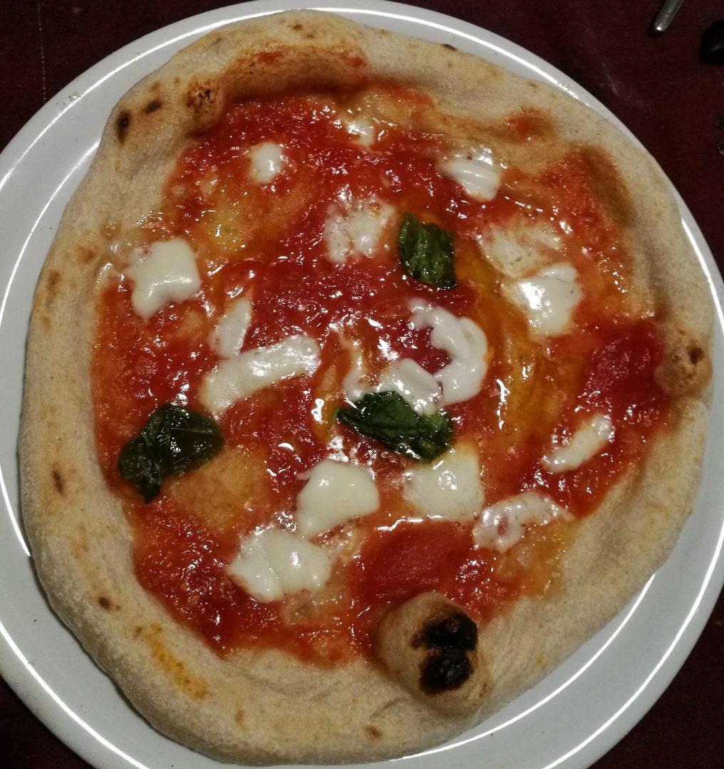 Pizza cotta con metodo combo.