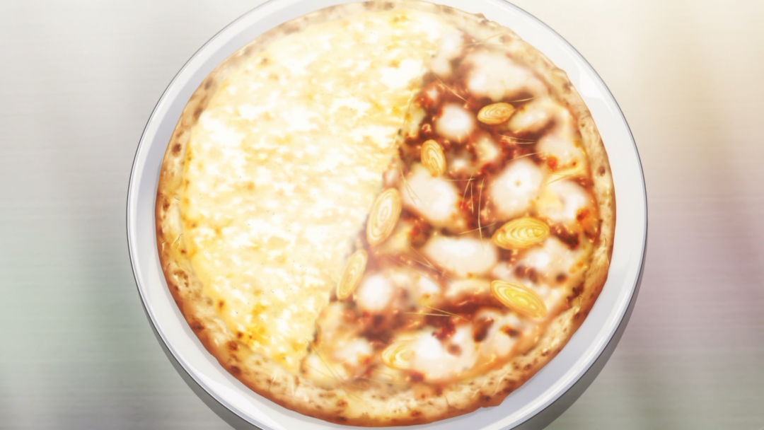 La splendida pizza "Mezzaluna" di Takumi Aldini