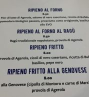 Menu ripieni (Fronna D'Està, Pomigliano d'Arco, Napoli)