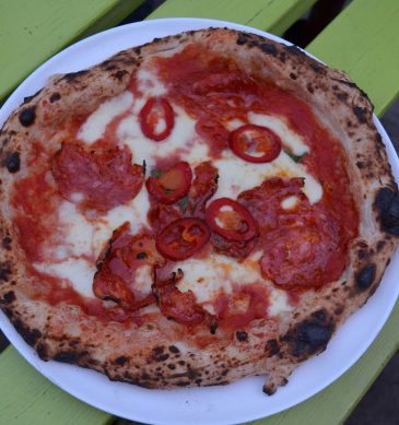 Pizza Salamino e Habanero (Pizzeria Wanderlust, Greenwich, Londra)