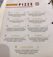 Menu Pizze 2 (Pizzeria Amunì, S. Agostino, Milano)