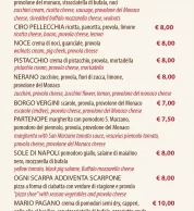 Menu Pizze speciali (Antico Borgo Ai Vergini, Rione Sanità Napoli)
